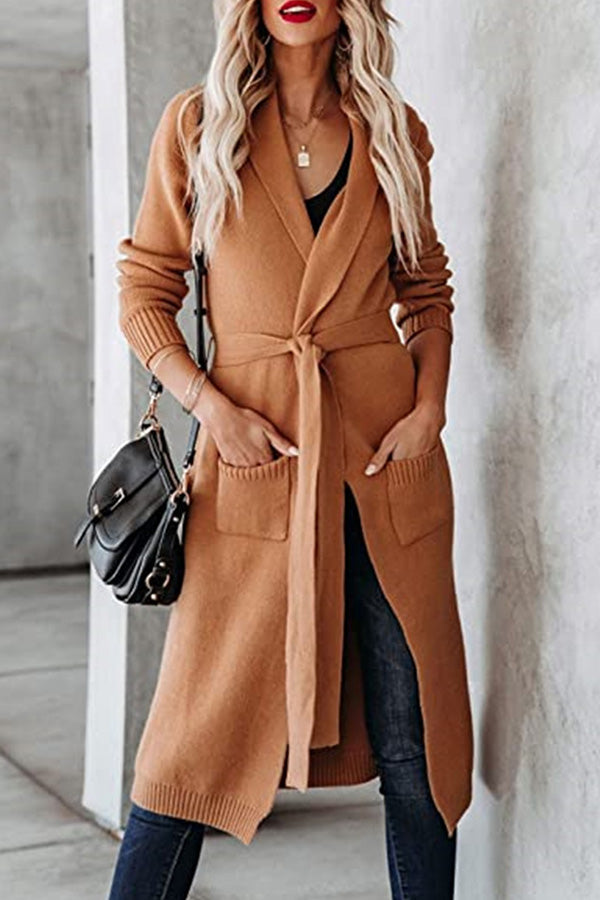 Velina Moda | Tie Lapel Cards Cardigan