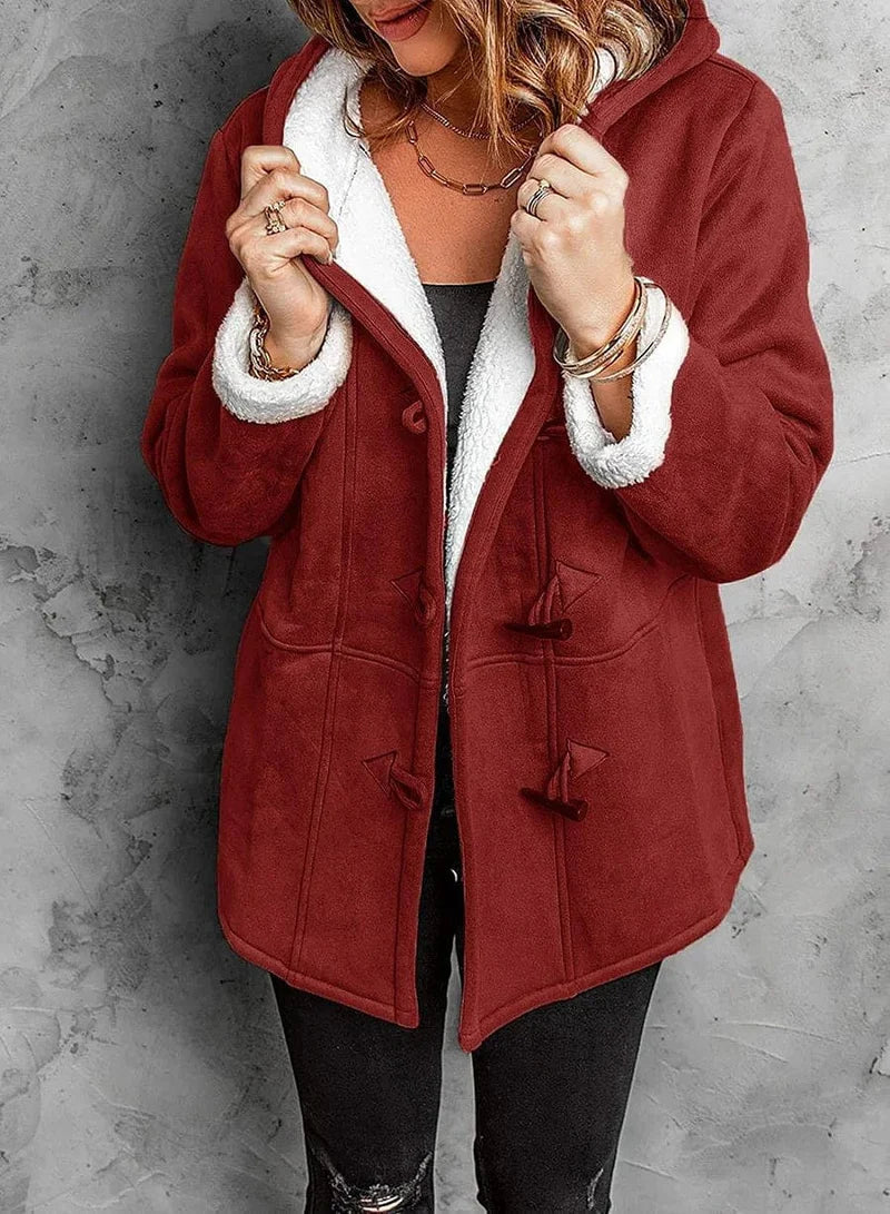 Velina Moda | Jacket with hood made of soft fabric