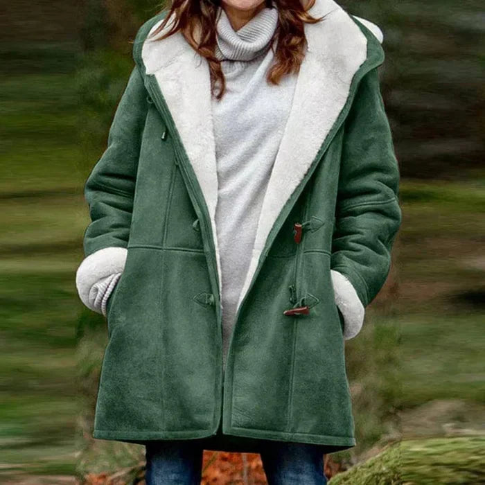 Velina Moda | Jacket with hood made of soft fabric