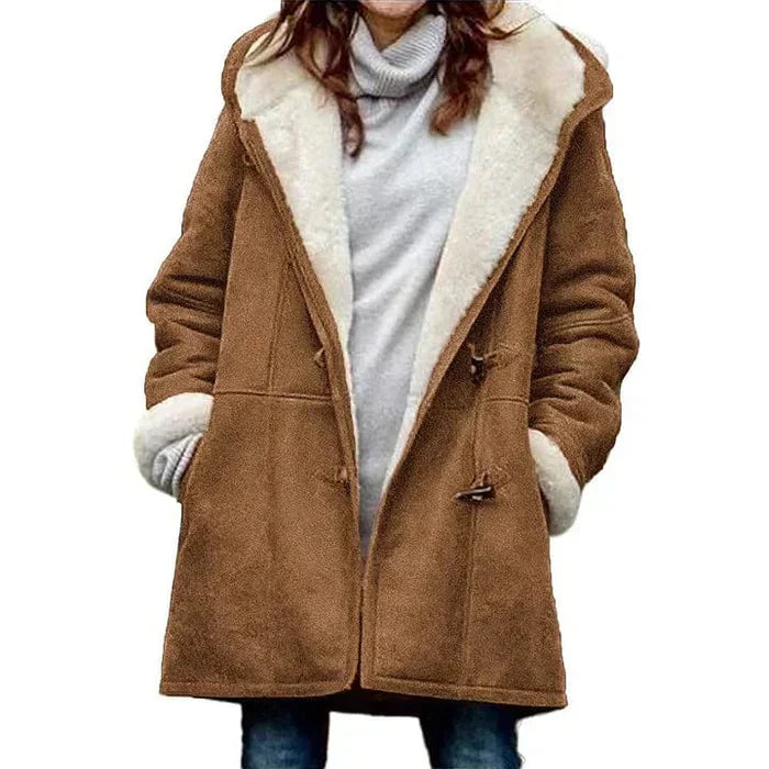 Velina Moda | Jacket with hood made of soft fabric