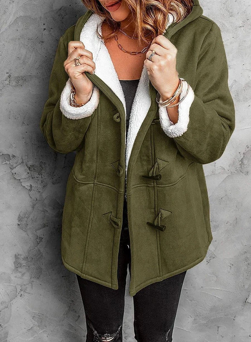 Velina Moda | Jacket with hood made of soft fabric