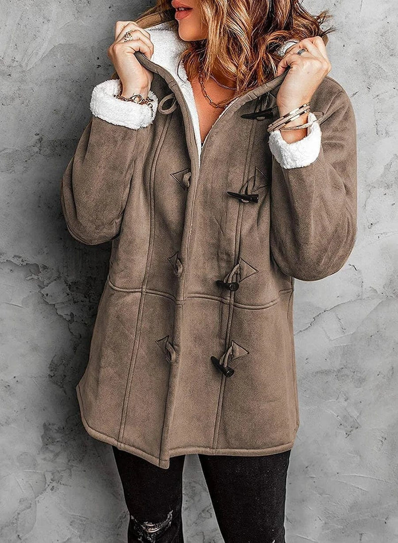 Velina Moda | Jacket with hood made of soft fabric