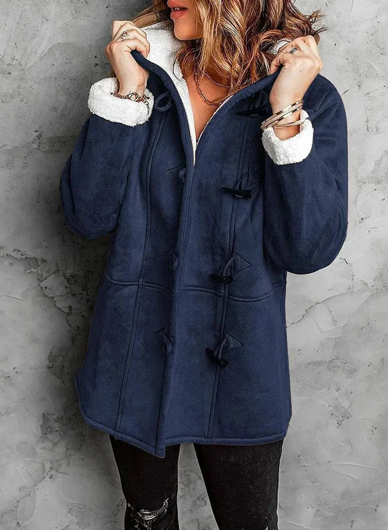 Velina Moda | Jacket with hood made of soft fabric