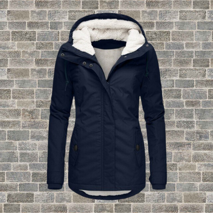 Velina Moda | Long Winter Jacket Women with Hood - Women's Winter Clothing