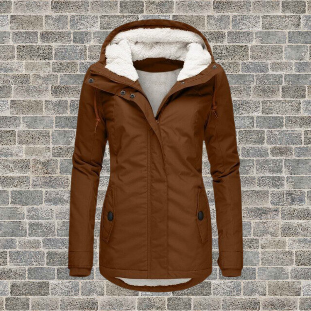 Velina Moda | Long Winter Jacket Women with Hood - Women's Winter Clothing