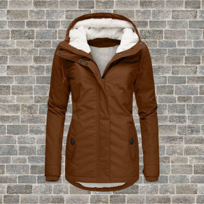 Velina Moda | Long Winter Jacket Women with Hood - Women's Winter Clothing