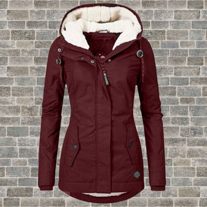 Velina Moda | Long Winter Jacket Women with Hood - Women's Winter Clothing