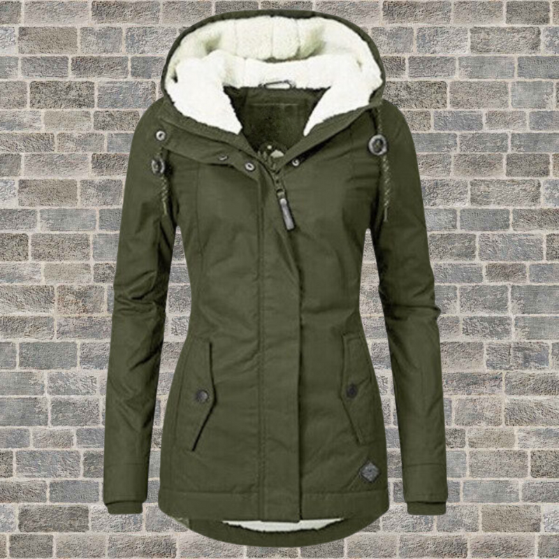 Velina Moda | Long Winter Jacket Women with Hood - Women's Winter Clothing