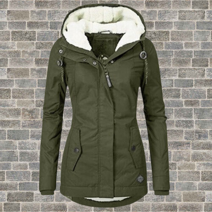 Velina Moda | Long Winter Jacket Women with Hood - Women's Winter Clothing
