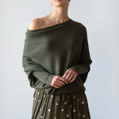 Velina Moda | Draped Turtleneck Sweater Women - Sweater Women