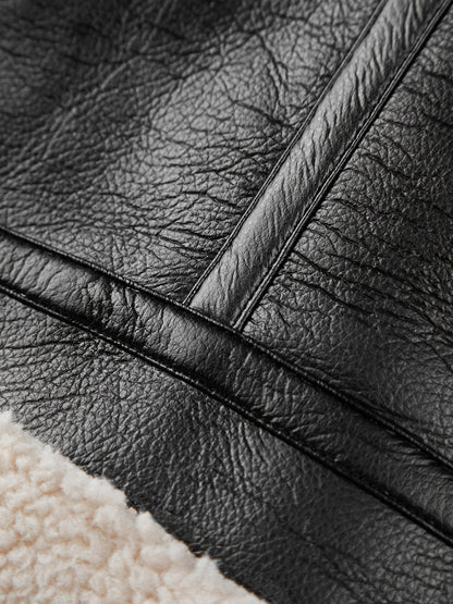 Velina Moda | Padded Suede Flight Jacket