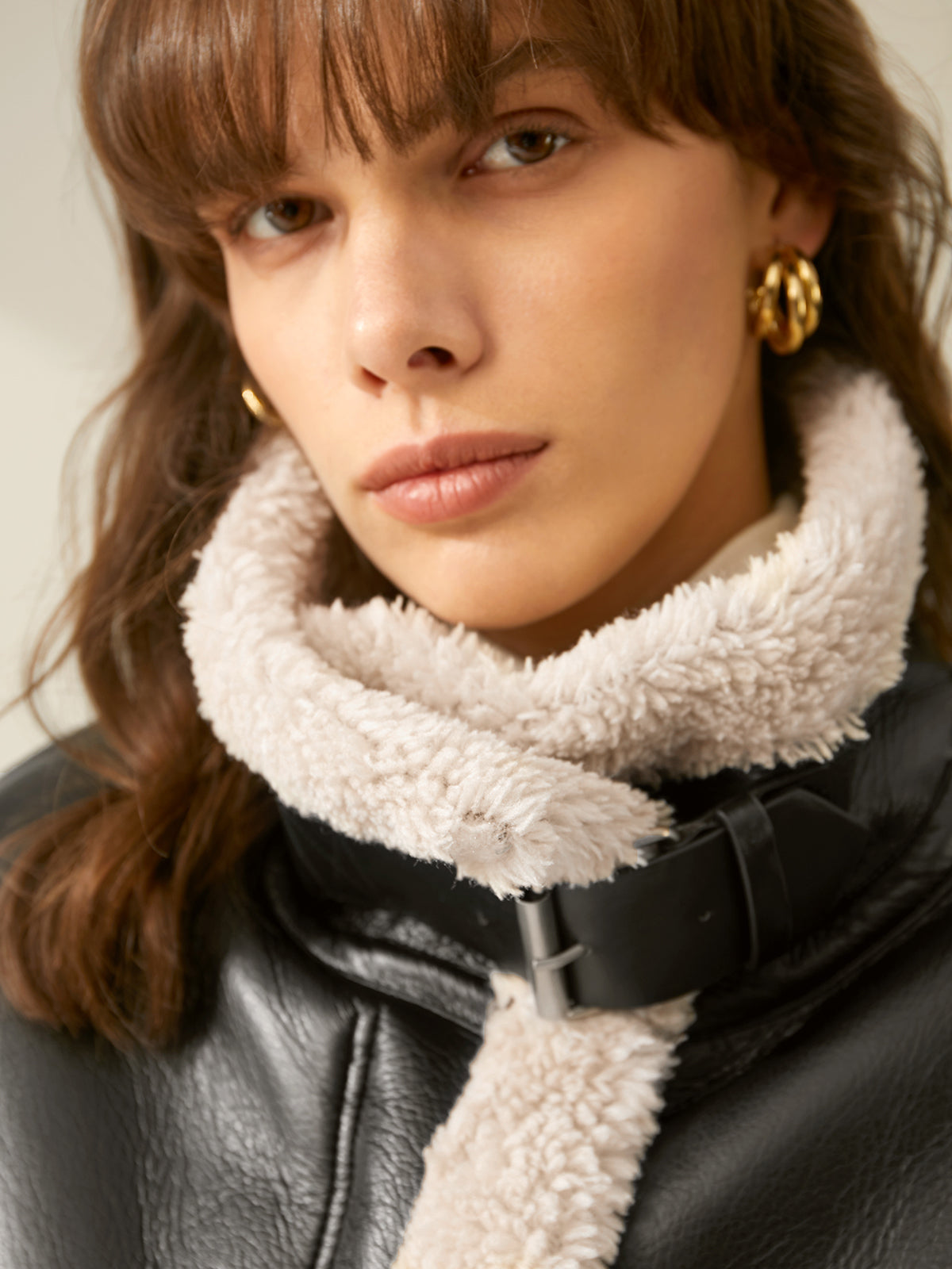 Velina Moda | Padded Suede Flight Jacket