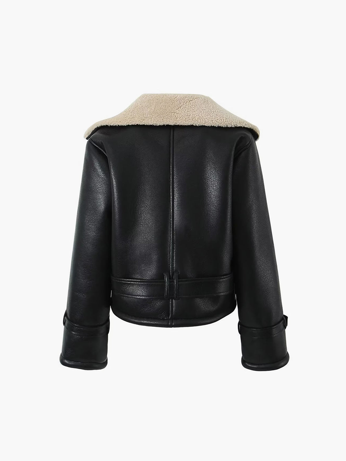 Velina Moda | Blessed Sherpa Lined Lambskin Flight Jacket