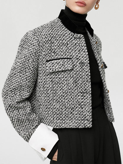 Velina Moda | Boucle Crop Blazer