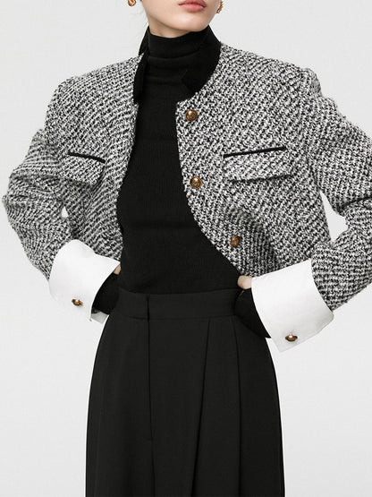 Velina Moda | Boucle Crop Blazer