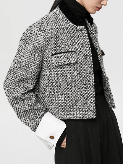 Velina Moda | Boucle Crop Blazer