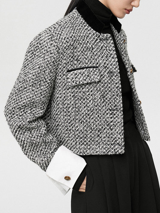 Velina Moda | Boucle Crop Blazer