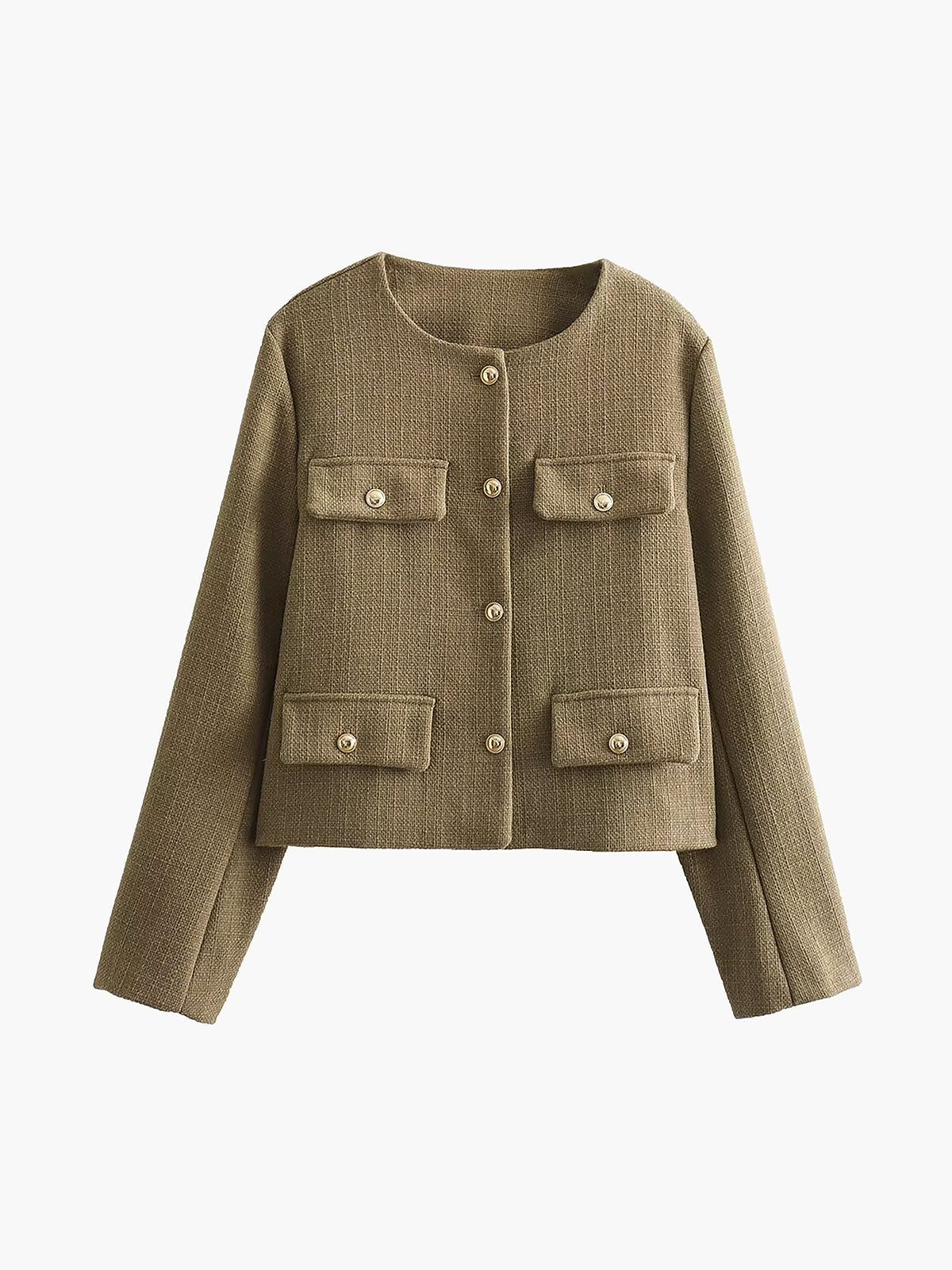 Velina Moda | Button Tweed Jacket