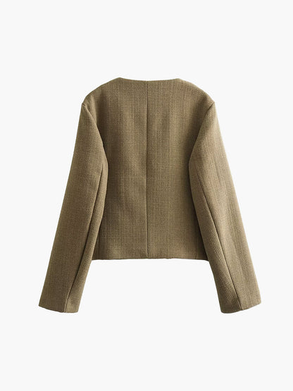 Velina Moda | Button Tweed Jacket