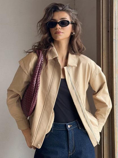 Velina Moda | Zipper Polo Jacket