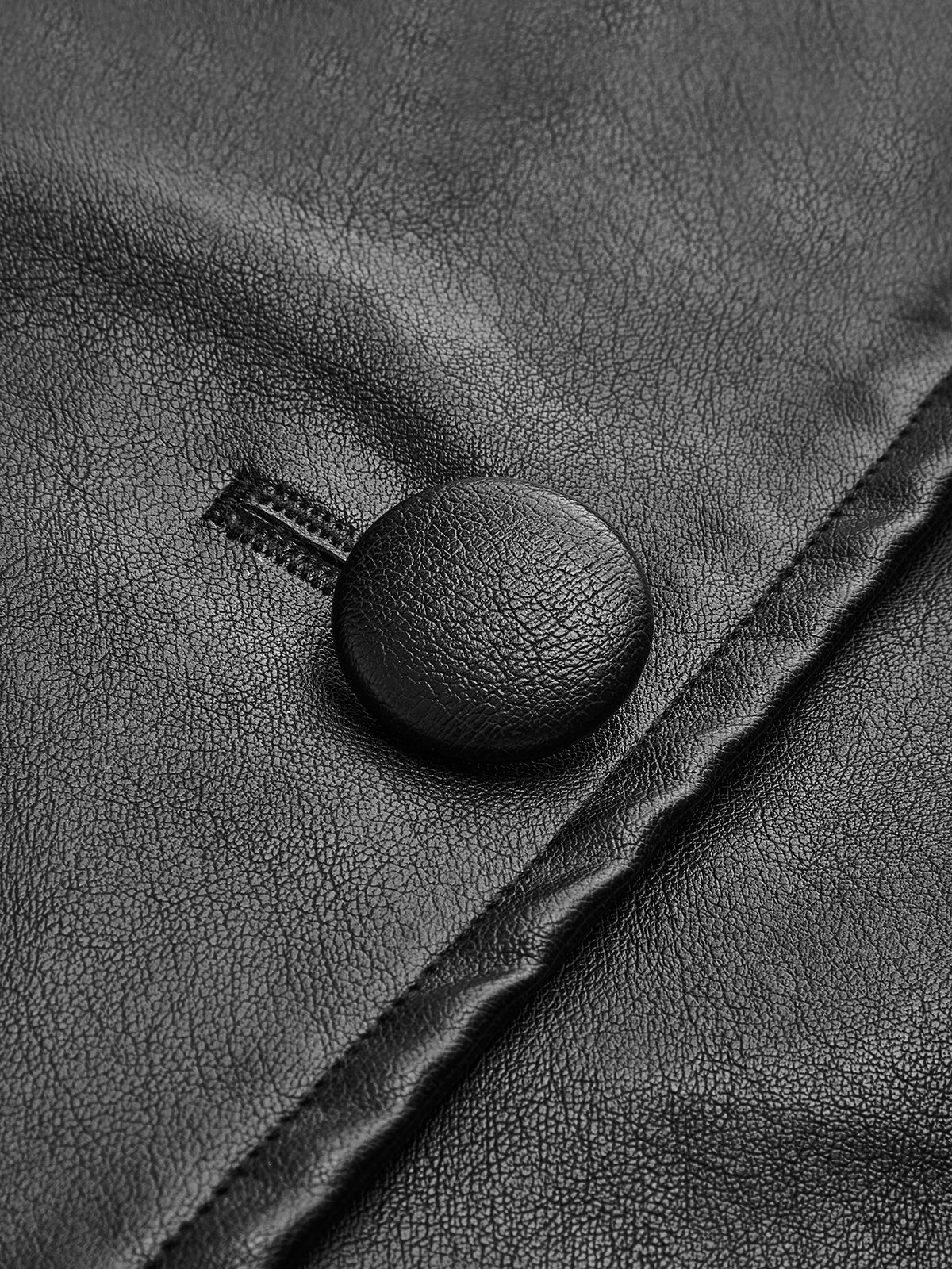 Velina Moda | Belted Faux Leather Jacket