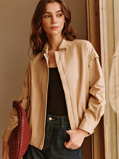 Velina Moda | Zipper Polo Jacket