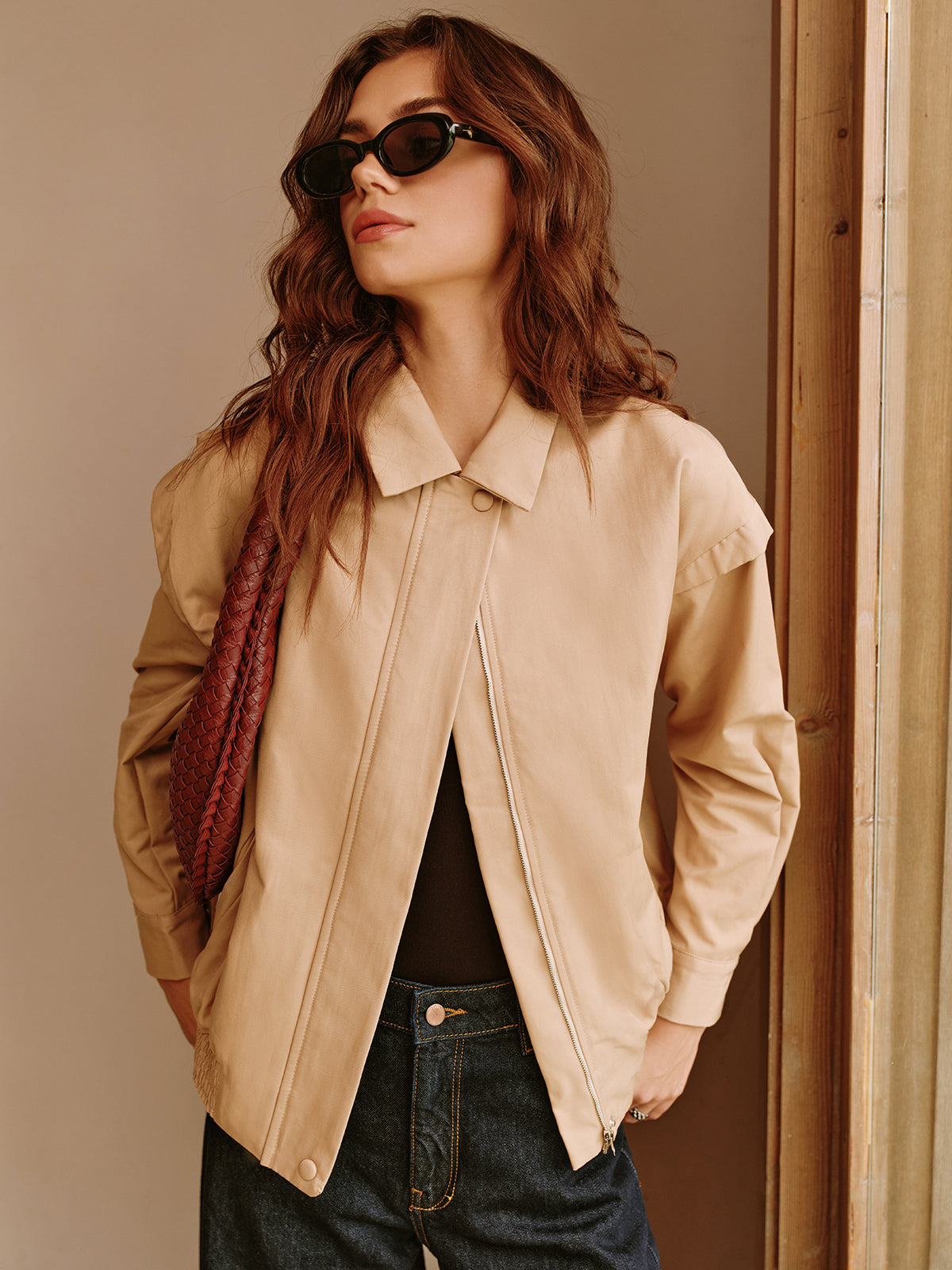 Velina Moda | Zipper Polo Jacket