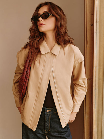 Velina Moda | Zipper Polo Jacket