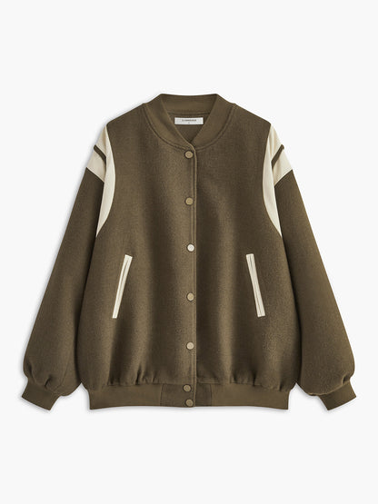 Velina Moda | Collar Contrast Trim Pocket Jacket