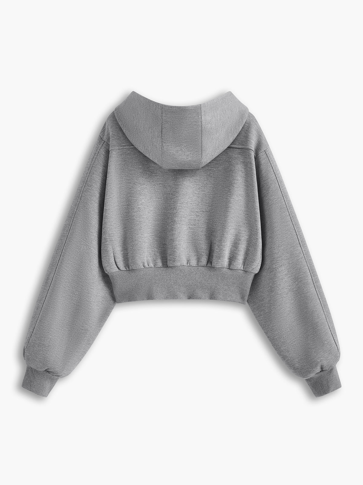 Velina Moda | Long Sleeve Zip Crop Hoodie