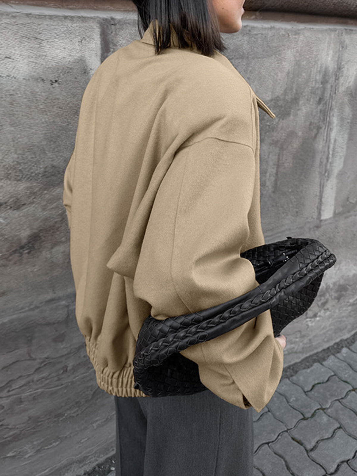 Velina Moda | Simple Zip Polo Jacket