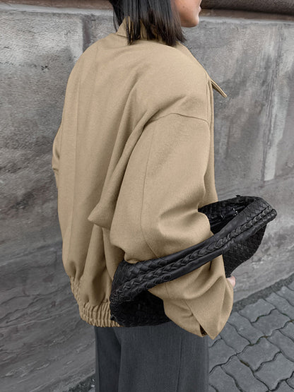 Velina Moda | Simple Zip Polo Jacket