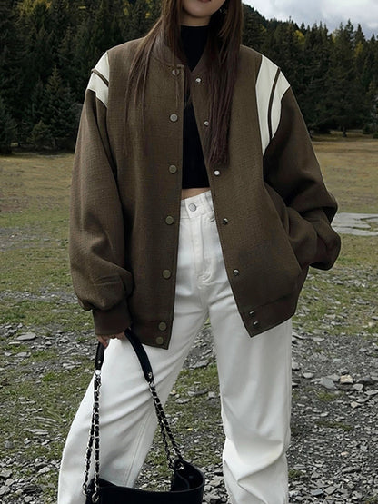 Velina Moda | Collar Contrast Trim Pocket Jacket