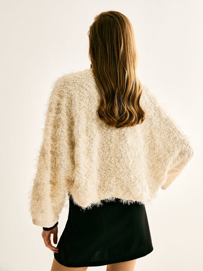 Velina Moda | Neck Fuzzy Jacket