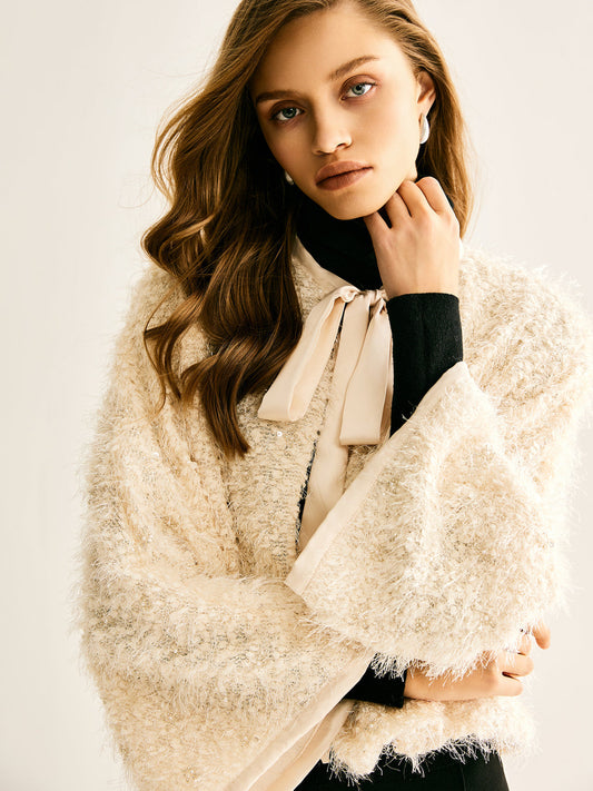 Velina Moda | Neck Fuzzy Jacket