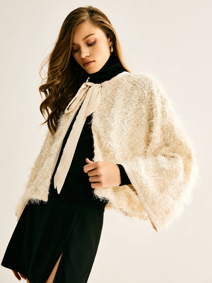 Velina Moda | Neck Fuzzy Jacket