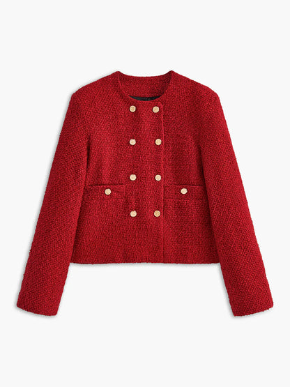 Velina Moda | Button Tweed Jacket