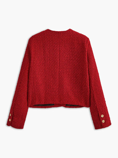 Velina Moda | Button Tweed Jacket