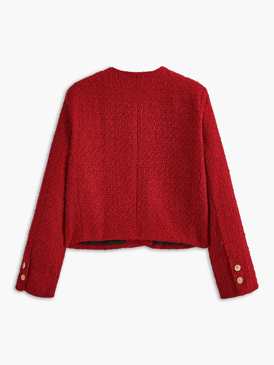 Velina Moda | Button Tweed Jacket