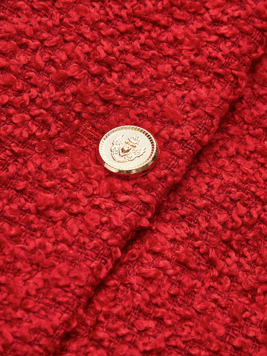 Velina Moda | Button Tweed Jacket