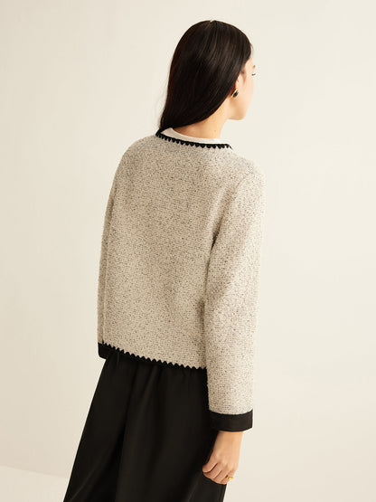 Velina Moda | Trim Tweed Short Jacket
