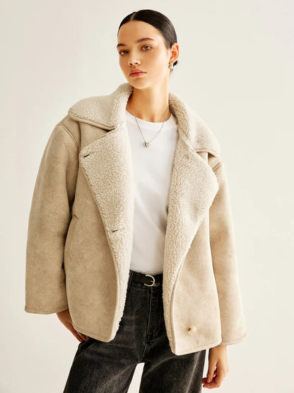 Velina Moda | Blend Button Fleece Jacket