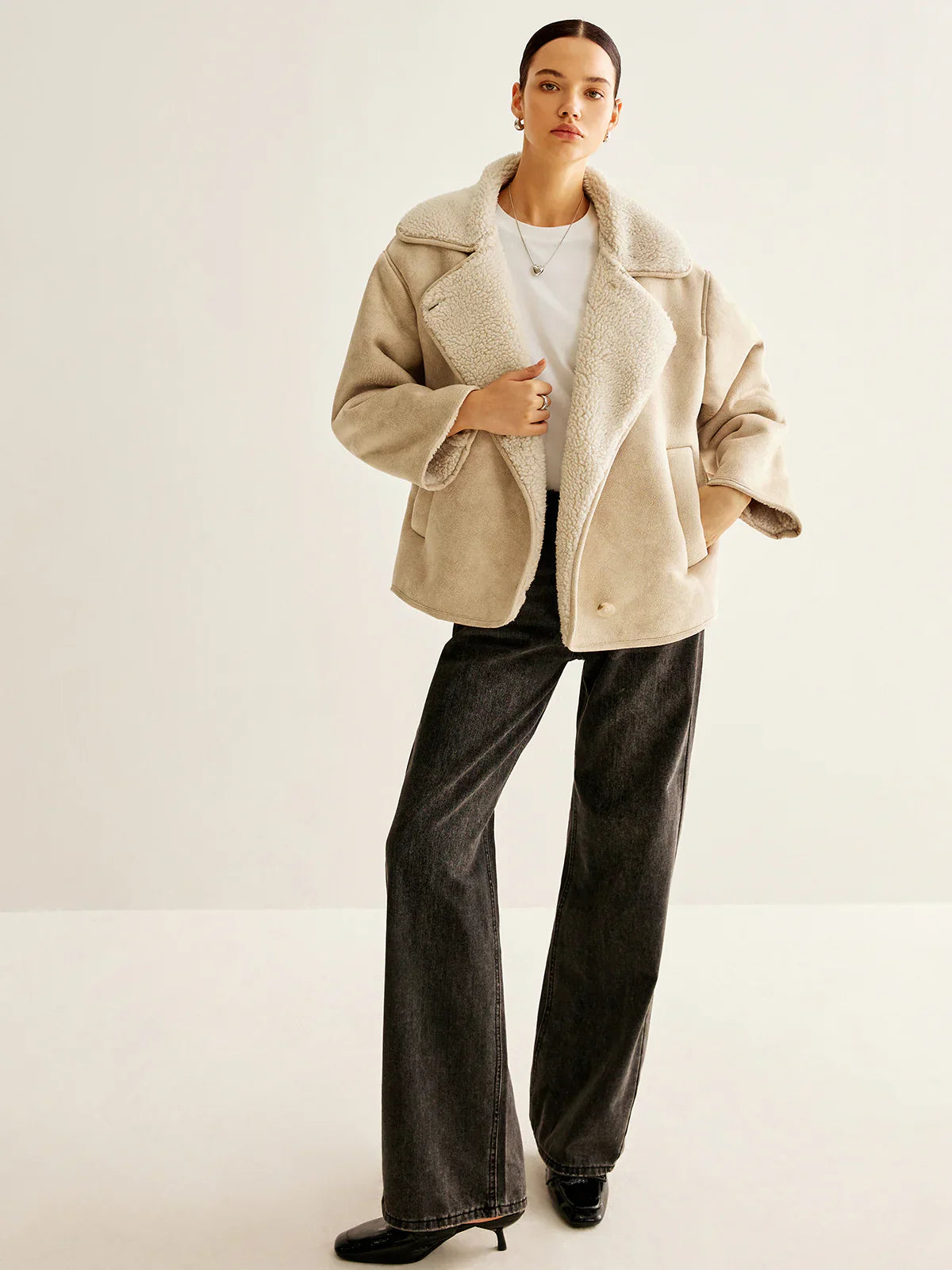 Velina Moda | Blend Button Fleece Jacket