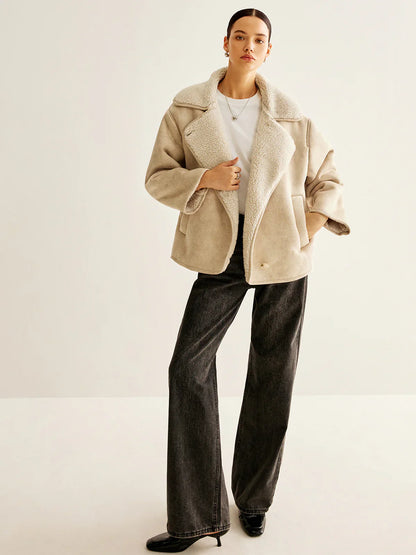 Velina Moda | Blend Button Fleece Jacket