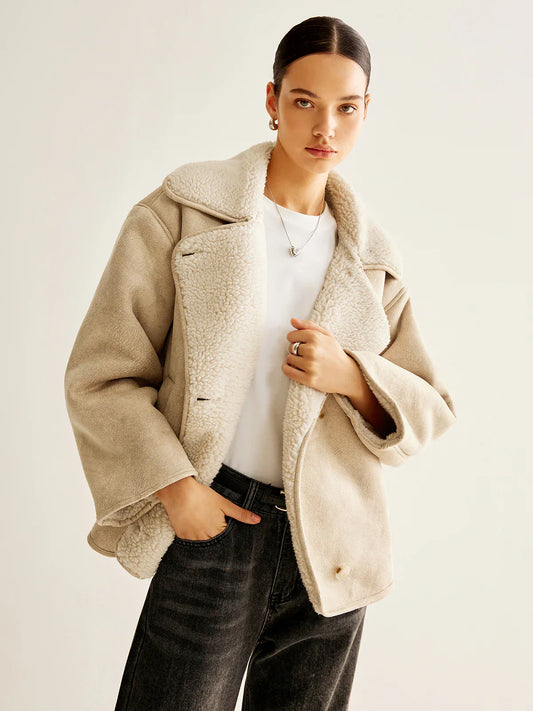 Velina Moda | Blend Button Fleece Jacket