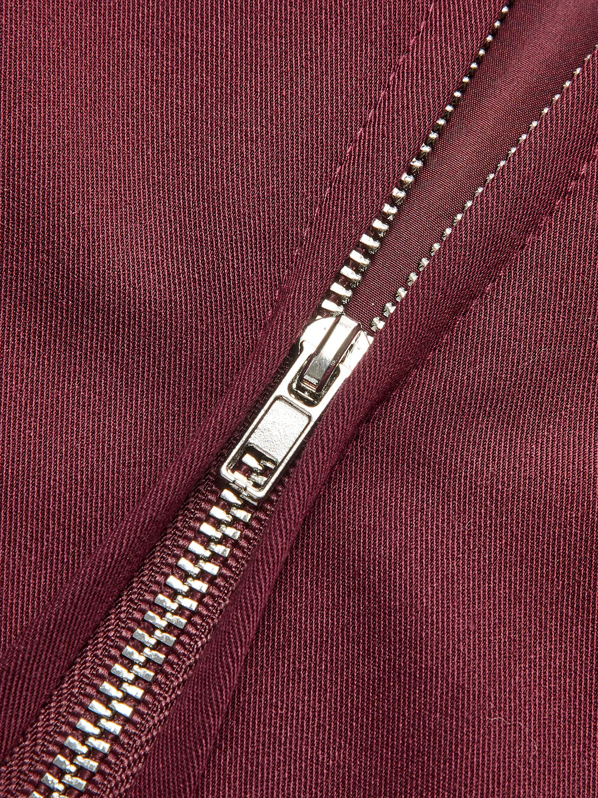 Velina Moda | Reversible Zipper Burgundy Jacket