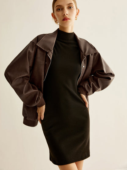 Velina Moda | Shift Pu Leather Jacket