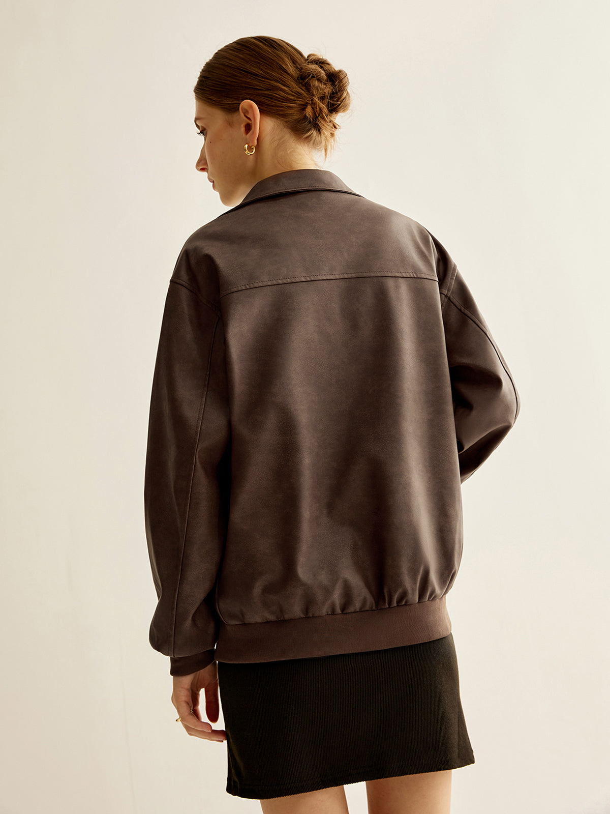 Velina Moda | Shift Pu Leather Jacket