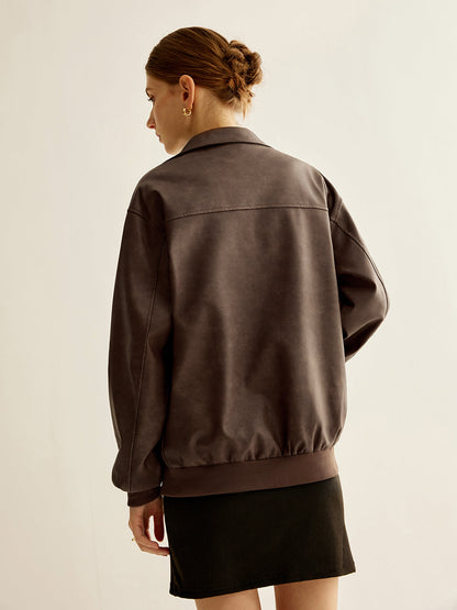 Velina Moda | Shift Pu Leather Jacket