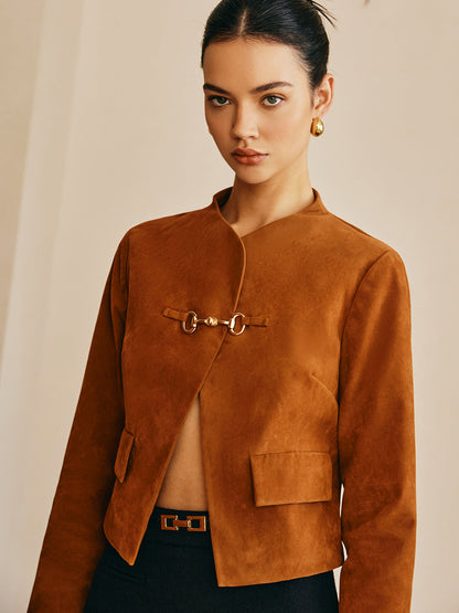 Velina Moda | Detail Suede Jacket